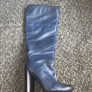 Rare Louis Vuitton navy blue boots.